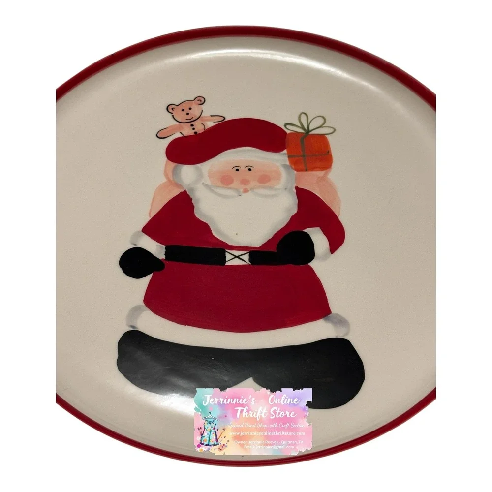 Le‎ Gourmet Chef Over Sized Plate with Santa